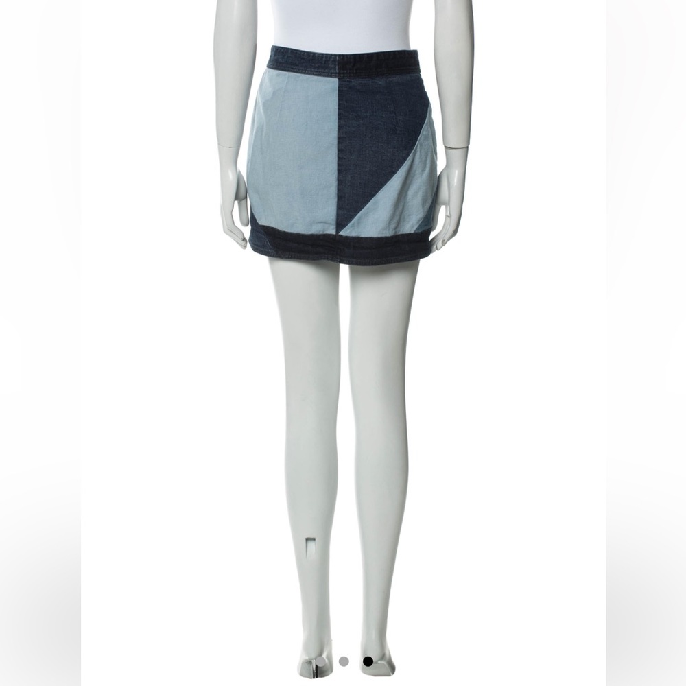 Intermix Colorblock Pattern Mini Skirt - Picture 3 of 3